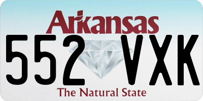 AR license plate 552VXK
