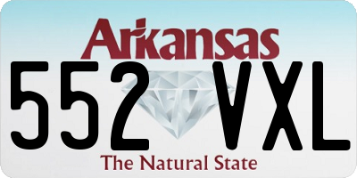 AR license plate 552VXL