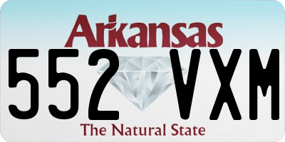 AR license plate 552VXM