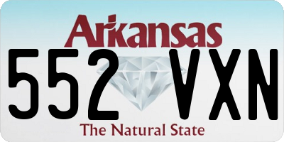 AR license plate 552VXN