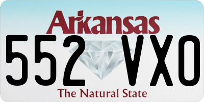 AR license plate 552VXO