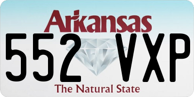 AR license plate 552VXP