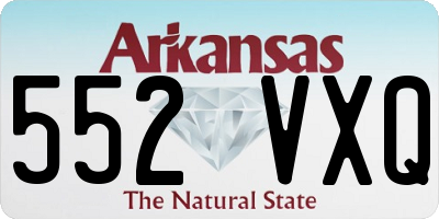 AR license plate 552VXQ