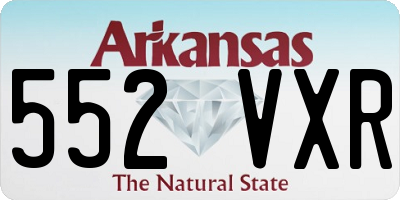 AR license plate 552VXR