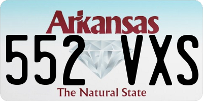 AR license plate 552VXS