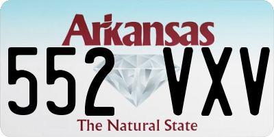 AR license plate 552VXV