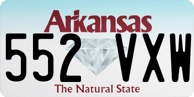 AR license plate 552VXW