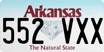 AR license plate 552VXX