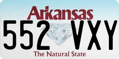 AR license plate 552VXY
