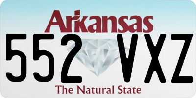 AR license plate 552VXZ