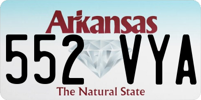 AR license plate 552VYA