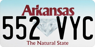 AR license plate 552VYC