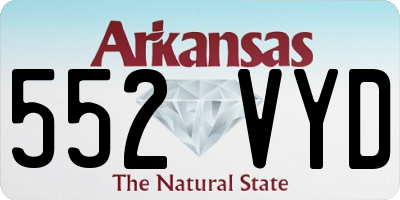 AR license plate 552VYD