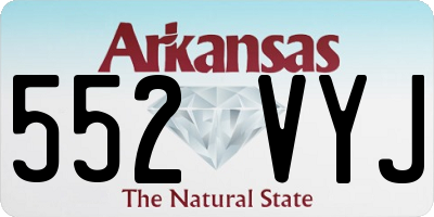 AR license plate 552VYJ