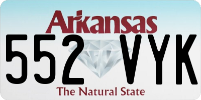 AR license plate 552VYK