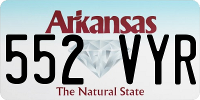AR license plate 552VYR