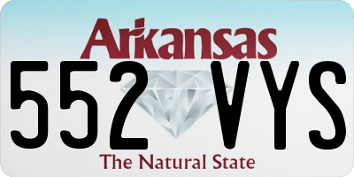 AR license plate 552VYS