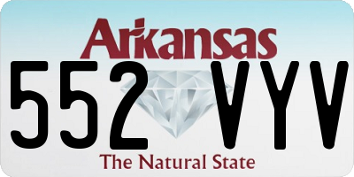 AR license plate 552VYV