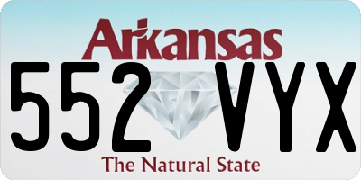 AR license plate 552VYX
