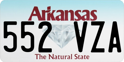 AR license plate 552VZA