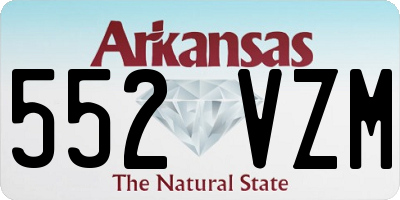 AR license plate 552VZM