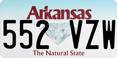 AR license plate 552VZW
