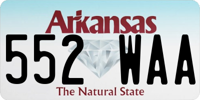 AR license plate 552WAA