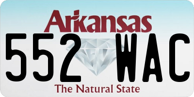 AR license plate 552WAC