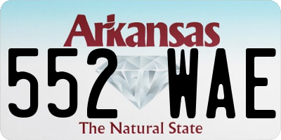 AR license plate 552WAE