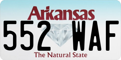 AR license plate 552WAF