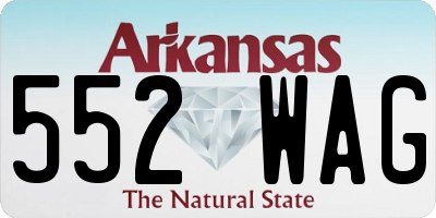 AR license plate 552WAG