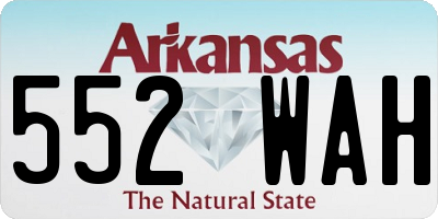 AR license plate 552WAH