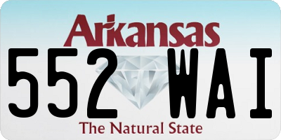 AR license plate 552WAI