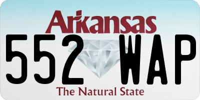 AR license plate 552WAP