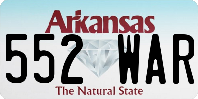 AR license plate 552WAR
