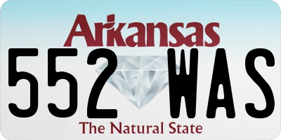 AR license plate 552WAS