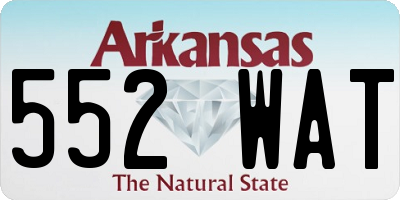 AR license plate 552WAT