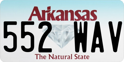 AR license plate 552WAV