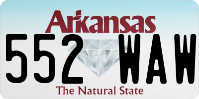 AR license plate 552WAW
