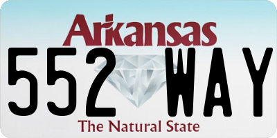 AR license plate 552WAY