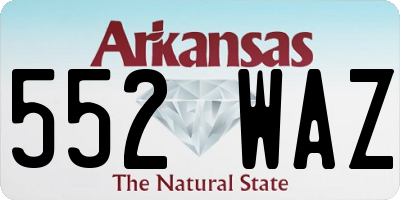 AR license plate 552WAZ