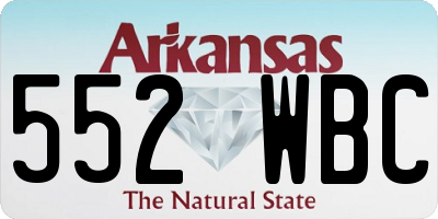 AR license plate 552WBC
