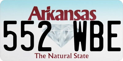 AR license plate 552WBE