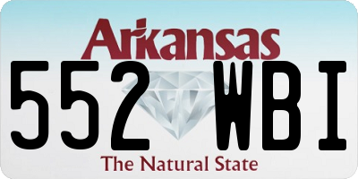 AR license plate 552WBI