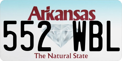 AR license plate 552WBL