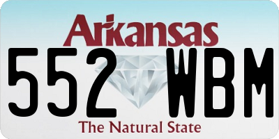 AR license plate 552WBM
