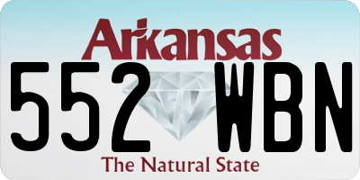 AR license plate 552WBN