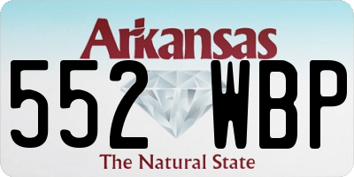 AR license plate 552WBP
