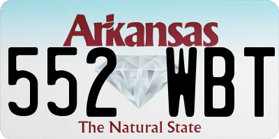 AR license plate 552WBT