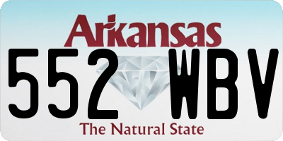 AR license plate 552WBV